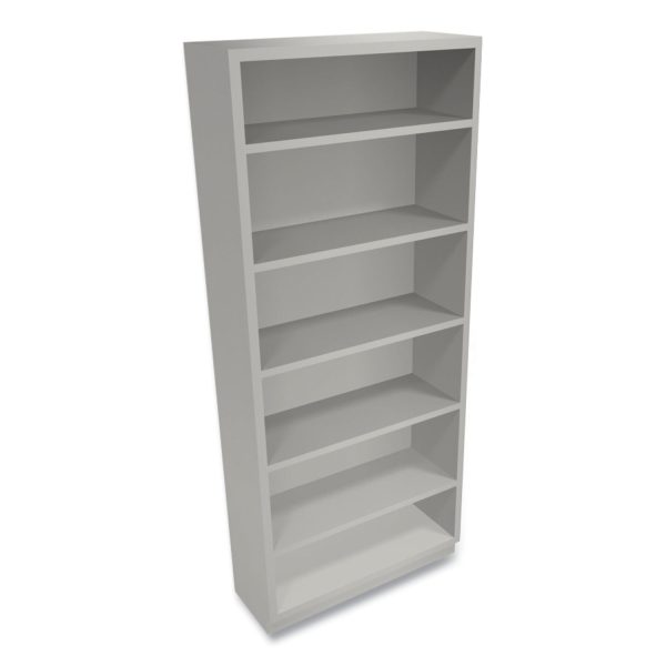 Metal Bookcase, Six-Shelf, 34.5w x 12.63d x 81.13h, Light Gray on Sale - Image 3