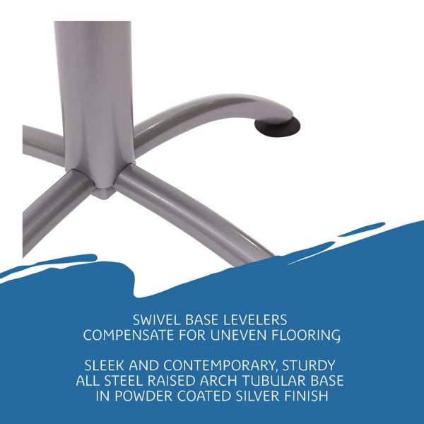 CafeWorks Cafe-Height Table, Square, 36  x 36  x 30 , Graphite Granite Silver Online now - Image 3