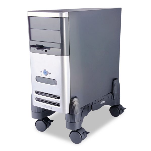 Mobile CPU Stand, Supports 60 lb, 4.5w x 16d x 7h, Black Online Sale