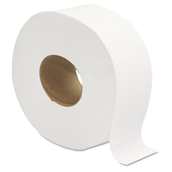 Jumbo JRT Bath Tissue, Septic Safe, 2-Ply, White, 3.25  x 720 ft, 12 Rolls Carton Online