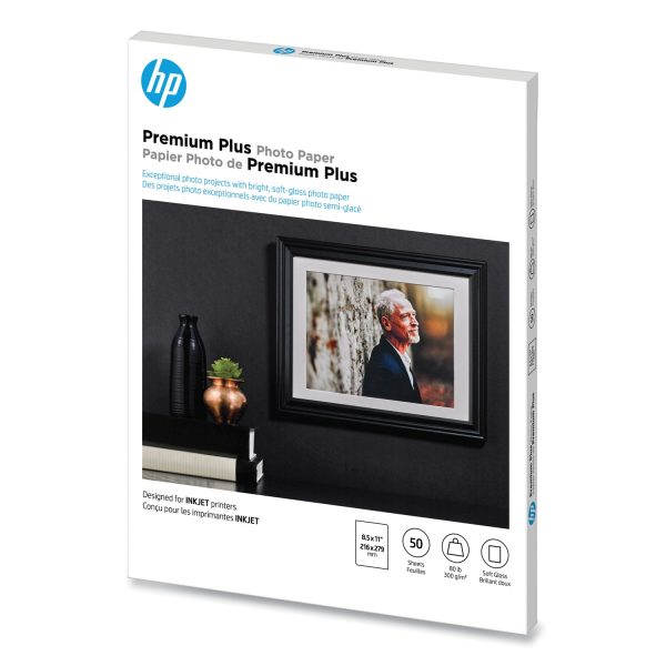 Premium Plus Photo Paper, 11.5 mil, 8.5 x 11, Soft-Gloss White, 50 Pack For Sale - Image 4