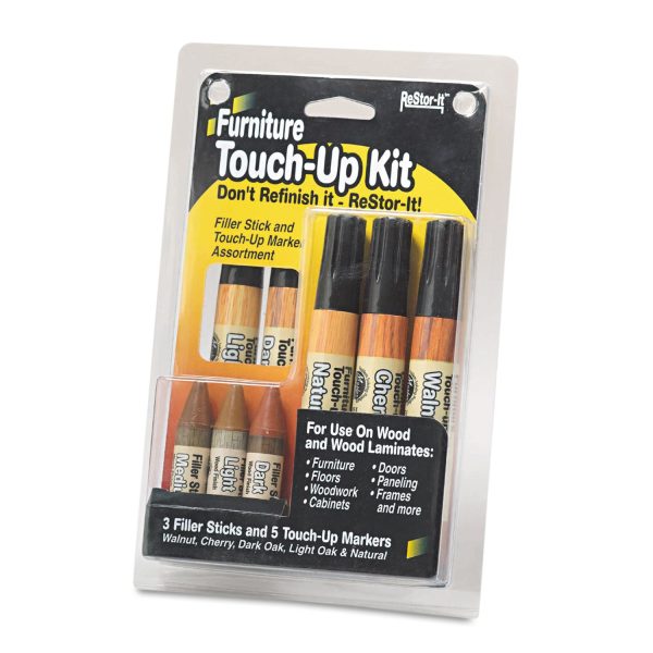 ReStor-It Furniture Touch-Up Kit with (5) Woodgrain Markers, (3) Filler Sticks, 4.25 x 0.38 x 6.75 Fashion