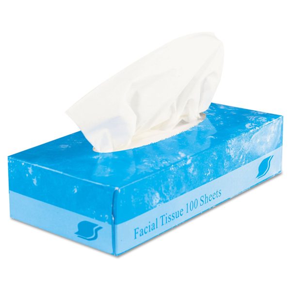 Boxed Facial Tissue, 2-Ply, White, 100 Sheets Box, 30 Boxes Carton Online now - Image 4