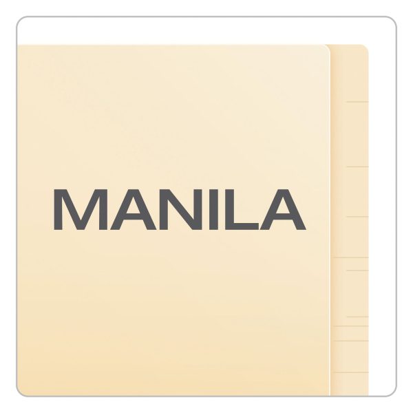 Manila Laminated Spine Shelf File Folders, Straight Tabs, Letter Size, Manila, 100 Box For Discount - Image 5