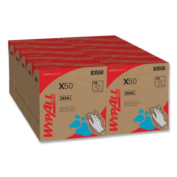 X50 Cloths, POP-UP Box, 12.5 x 9.1, White, 168 Box, 10 Boxes Carton For Discount