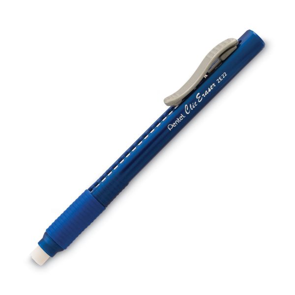 Clic Eraser Grip Eraser, For Pencil Marks, White Eraser, Blue Barrel Online Sale - Image 4