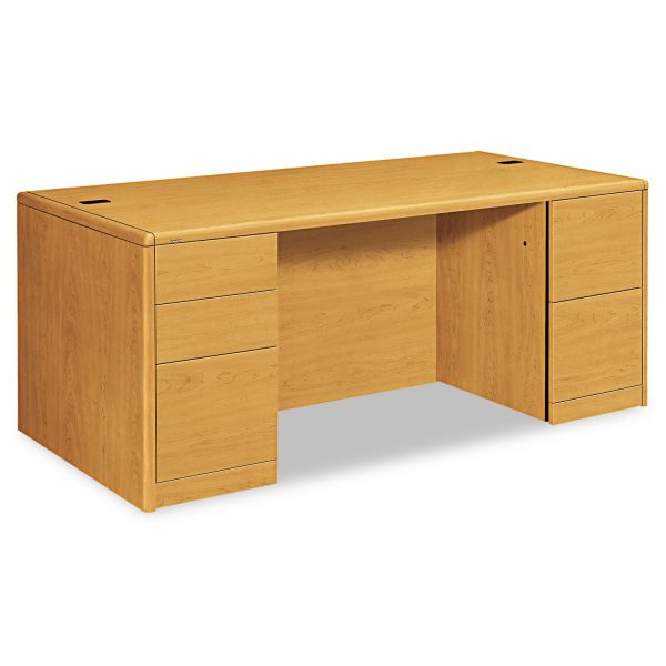 10700 Series Double Pedestal Desk with Full-Height Pedestals, 72  x 36  x 29.5 , Harvest Online