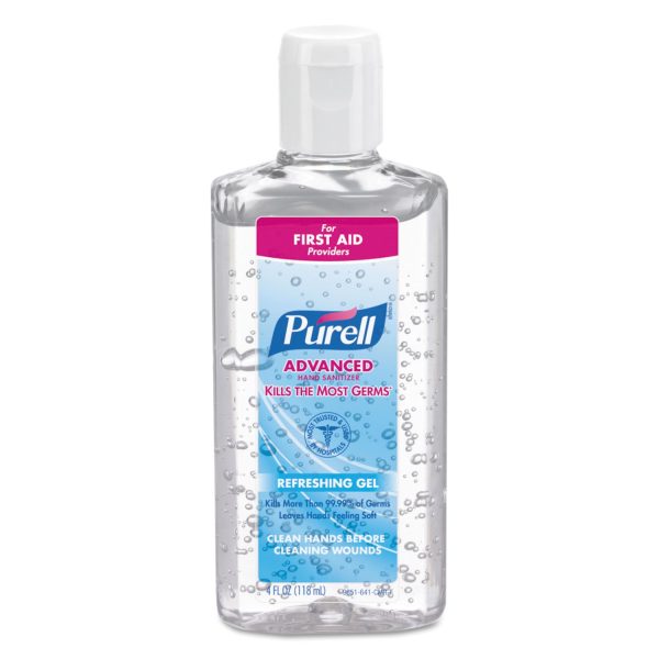 Advanced Hand Sanitizer Refreshing Gel, 4 oz Flip-Cap Bottle, Clean Scent, 24 Carton Supply - Image 2