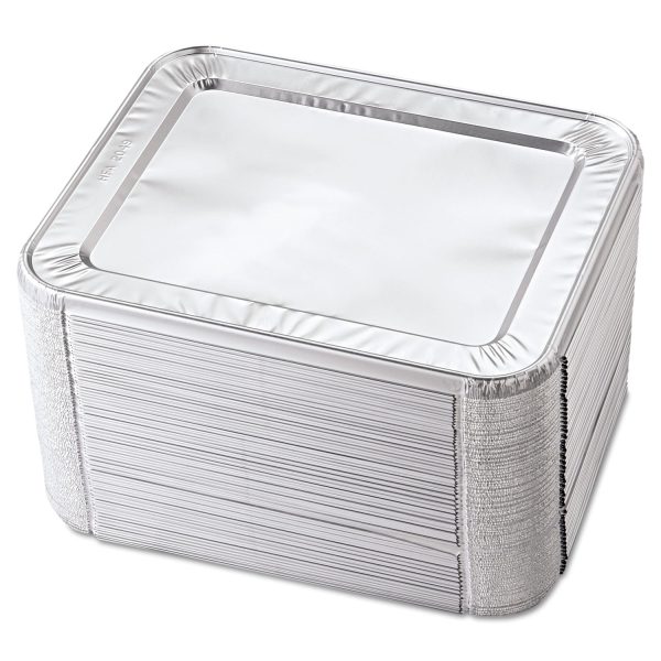 Steam Pan Foil Lids, Fits Half-Size Pan, 12.27 x 10.44, 100 Carton Online Hot Sale - Image 2