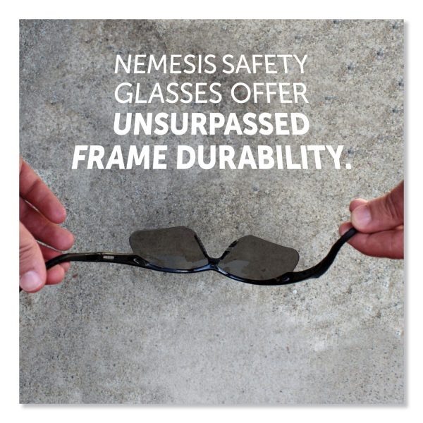 V30 Nemesis Safety Glasses, Black Frame, Smoke Lens Supply - Image 5