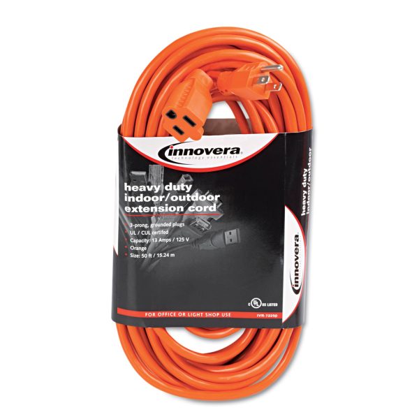Indoor Outdoor Extension Cord, 50 ft, 13 A, Orange Hot on Sale