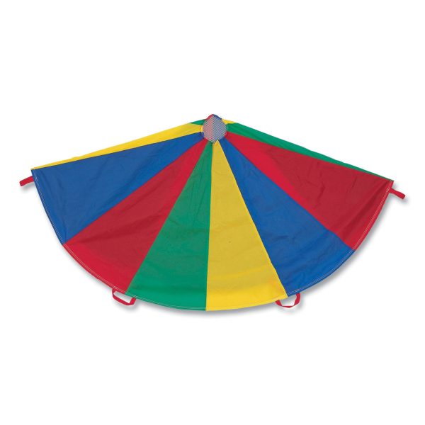 Nylon Multicolor Parachute, 12 ft dia, 12 Handles For Sale