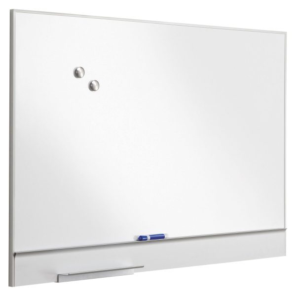 Polarity Magnetic Dry Erase White Board, 48 x 32, White Surface, Silver Aluminum Frame For Discount - Image 2