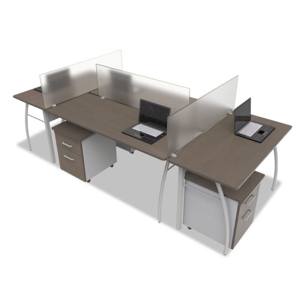 Trento Line Dividing Panel, Polycarbonate, 47.13w x 1.75d x 15.5h, Translucent Sale - Image 3