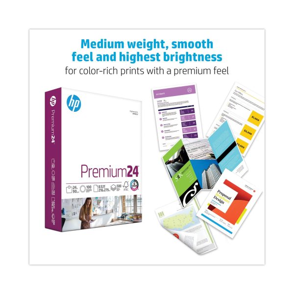 Premium24 Paper, 98 Bright, 24 lb Bond Weight, 8.5 x 11, Ultra White, 500 Sheets Ream, 5 Reams Carton Discount - Image 3