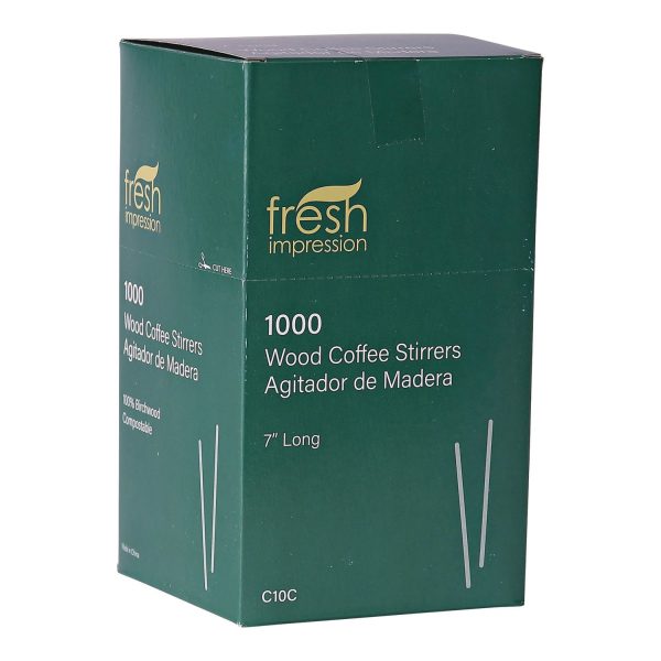 Renewable Wooden Stir Sticks, 7 , 1,000 Pack, 10 Packs Carton Discount - Image 2