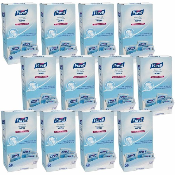 PURELL Cottony Soft Sanitizing Wipes - 5  x 7  - White - Soft, Moist, Textured, Individually Wrapped - For Hand - 120 Per Box - 12   Carton Online