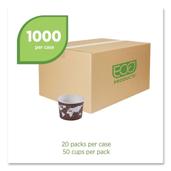 World Art Renewable and Compostable Food Container, 8 oz, 3.04 Diameter x 2.3 h, Brown, Paper, 50 Pack, 20 Packs Carton on Sale - Image 2