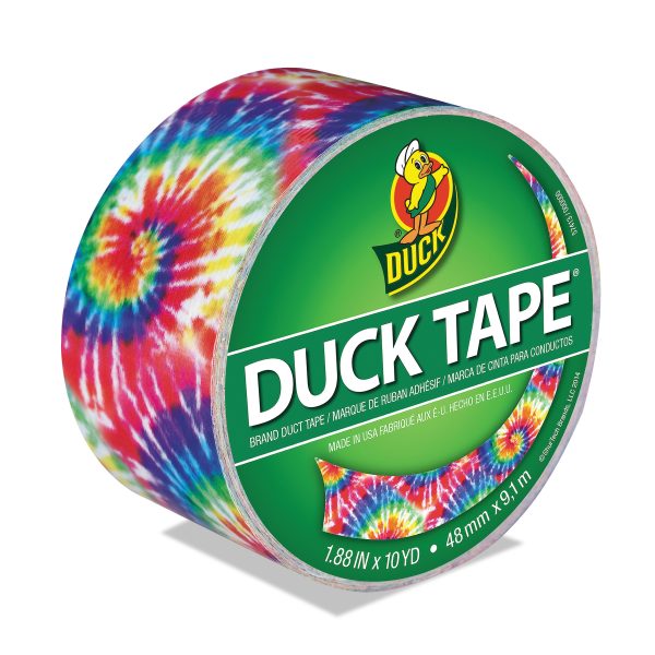 Colored Duct Tape, 3  Core, 1.88  x 10 yds, Multicolor Love Tie Dye Hot on Sale