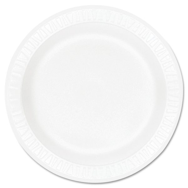Concorde Foam Plate, 9  dia, White, 125 Pack, 4 Packs Carton For Sale