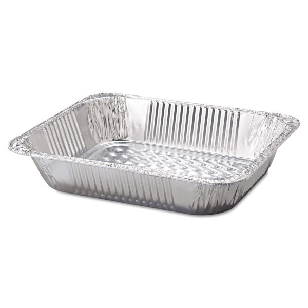 Aluminum Steam Table Pans, Half-Size Deep, 2.56  Deep, 10.38 x 12.75, 100 Carton Fashion