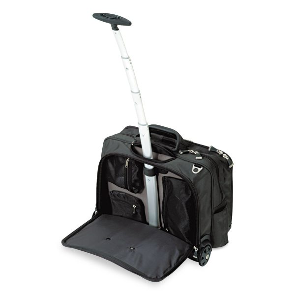 Contour Rolling Laptop Case, Fits Devices Up to 17 , Ballistic Nylon, 17.5 x 9.5 x 13, Black on Sale