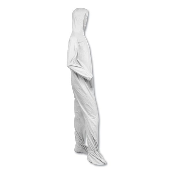 A40 Elastic-Cuff, Ankle, Hood and Boot Coveralls, 2X-Large, White, 25 Carton Online Hot Sale - Image 5