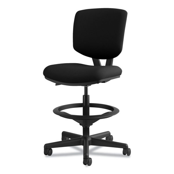 Volt Series Adjustable Task Stool, Supports Up to 275 lb, 22.88  to 32.38  Seat Height, Black on Sale - Image 4