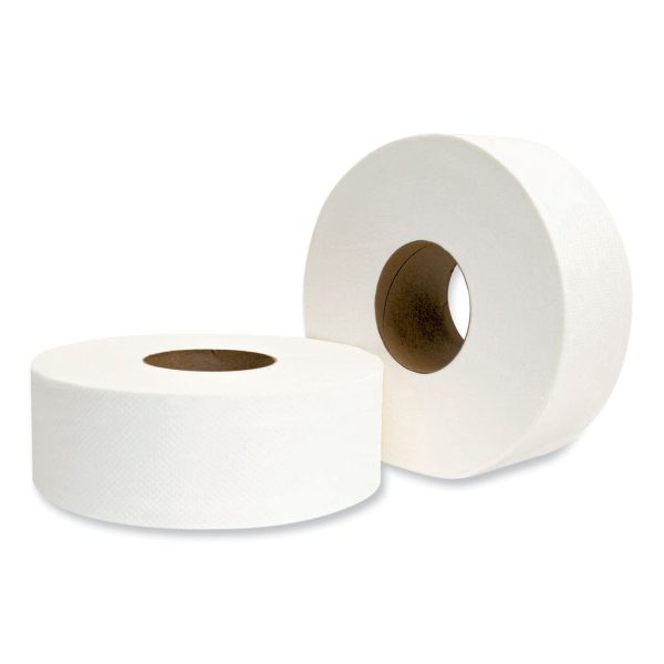 Jumbo JRT Bath Tissue, Septic Safe, 2-Ply, White, 3.25  x 720 ft, 12 Rolls Carton Online - Image 3