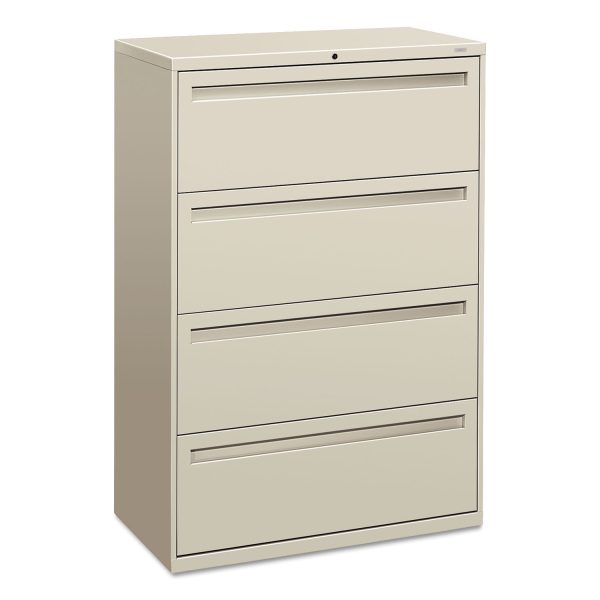 Brigade 700 Series Lateral File, 4 Legal Letter-Size File Drawers, Light Gray, 36  x 18  x 52.5 Online Sale