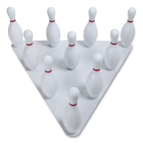 Bowling Set, Plastic Rubber, White, 10 Bowling Pins, 1 Bowling Ball Cheap - Image 4