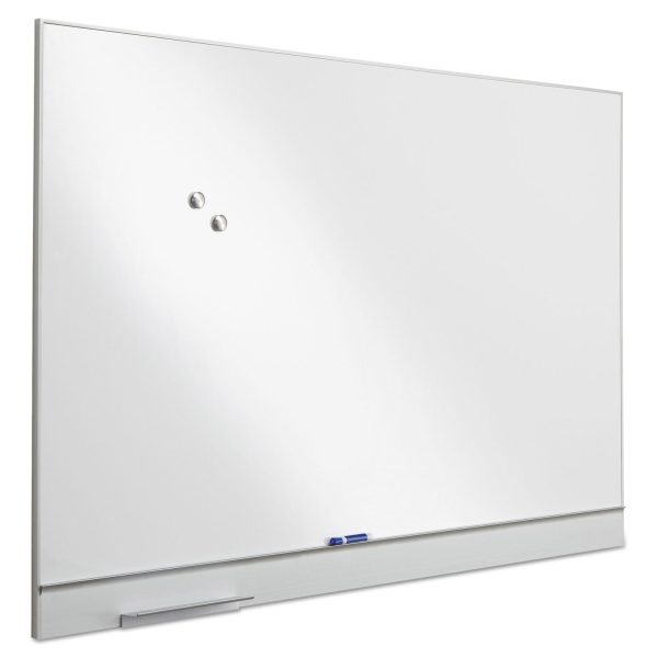 Polarity Magnetic Dry Erase White Board, 72 x 46, White Surface, Silver Aluminum Frame Sale