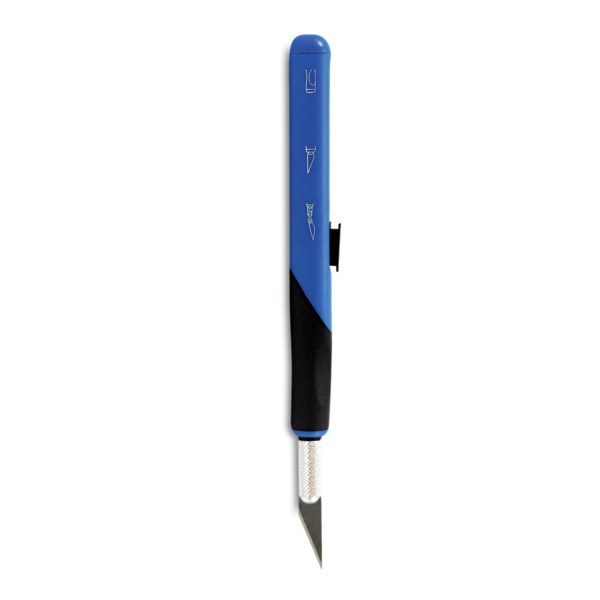 Retract-A-Blade Knife, #11 Blade, 5.25  Plastic Handle, Blue Black Online