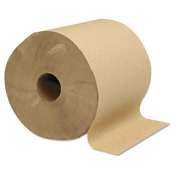 Hardwound Towels, 1-Ply, 800 ft, Brown, 6 Rolls Carton Supply - Image 2