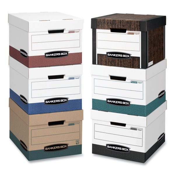 R-KIVE Heavy-Duty Storage Boxes, Letter Legal Files, 12.75  x 16.5  x 10.38 , Kraft Green, 12 Carton Online - Image 2