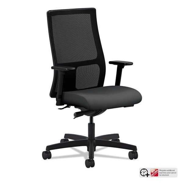 Ignition Series Mesh Mid-Back Work Chair, Supports Up to 300 lb, 17.5  to 22  Seat Height, Iron Ore Seat, Black Back Base Cheap