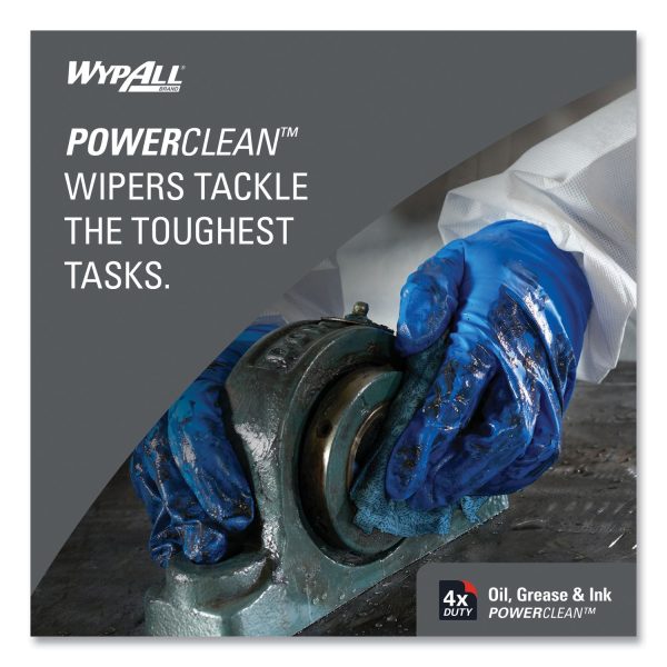 Power Clean Oil, Grease and Ink Cloths, BRAG Box, 12.1 x 16.8, Blue, 180 Box Online now - Image 4