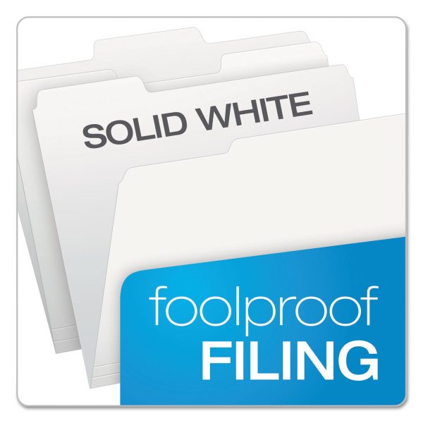 Colored File Folders, 1 3-Cut Tabs: Assorted, Letter Size, White, 100 Box Online Sale - Image 3