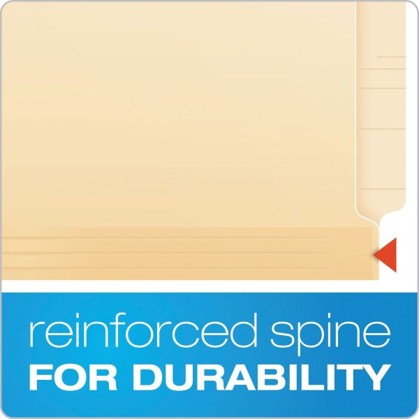 Manila Laminated Spine Shelf File Folders, Straight Tabs, Letter Size, Manila, 100 Box For Discount - Image 3
