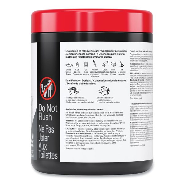 Power Clean ProScrub Pre-Saturated Wipes, 12 x 9.5, Citrus Scent, Green White, 50 Canister, 8 Canisters Carton Cheap - Image 5