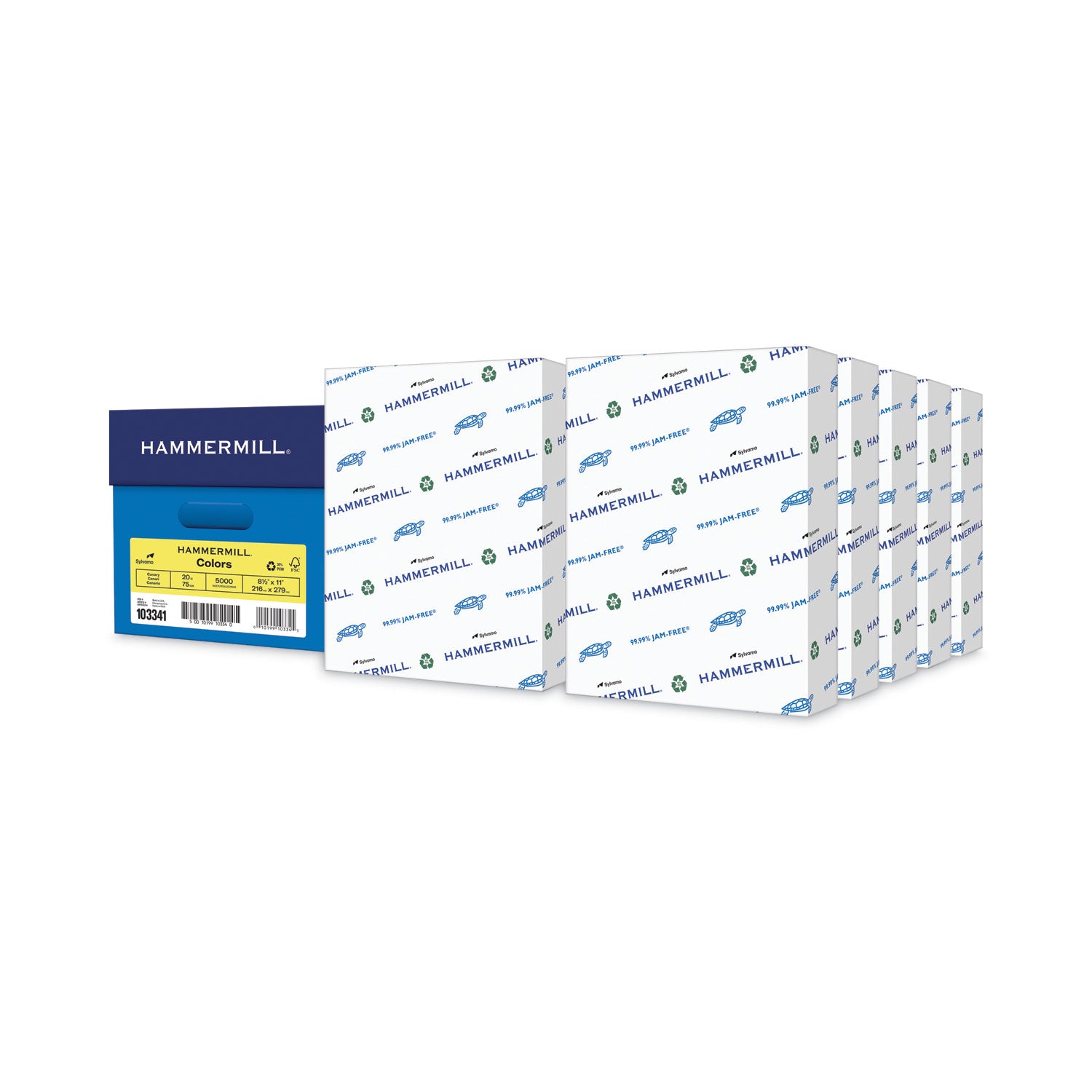 Colors Print Paper, 20 lb Bond Weight, 8.5 x 11, Canary, 500 Sheets Ream, 10 Reams Carton Sale