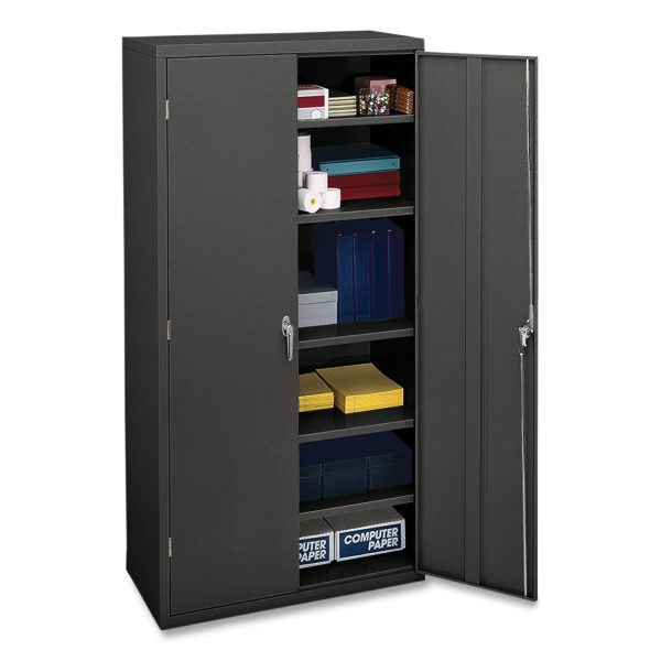 Assembled Storage Cabinet, 36w x 18.13d x 71.75h, Charcoal Sale
