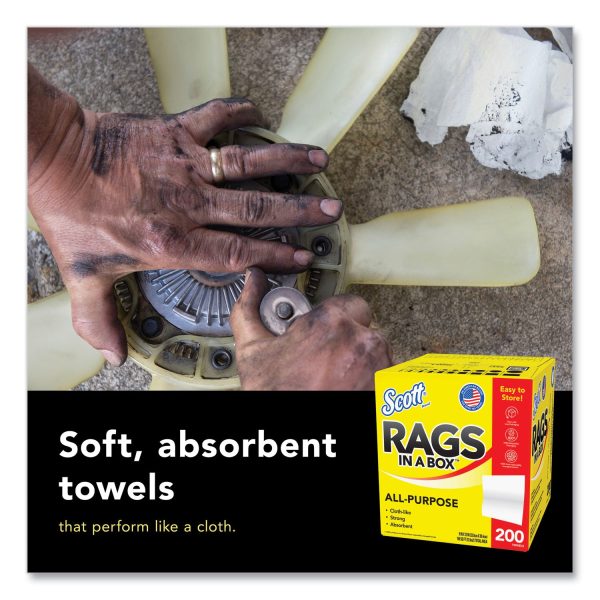 Rags in a Box, POP-UP Box, 12 x 9, White, 200 Box Hot on Sale - Image 5