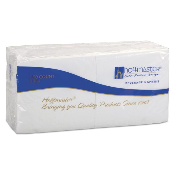 Beverage Napkins, 2-Ply 9 1 2 x 9 1 2, White, Embossed, 1000 Carton Hot on Sale - Image 2