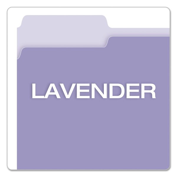 Colored File Folders, 1 3-Cut Tabs: Assorted, Letter Size, Lavender Light Lavender, 100 Box Discount - Image 4