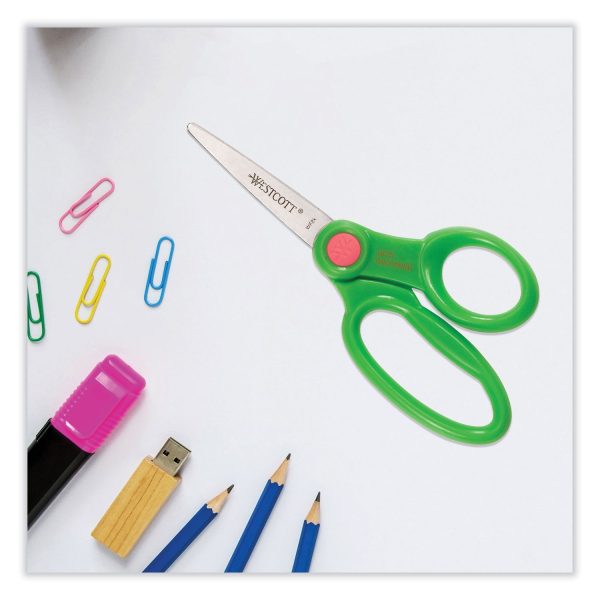 Kids  Scissors with Antimicrobial Protection, Pointed Tip, 5  Long, 2  Cut Length, Assorted Straight Handles, 12 Pack Hot on Sale - Image 5