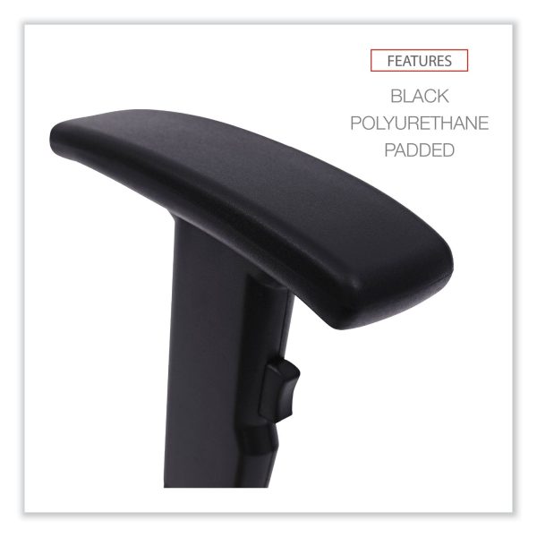 Optional Height-Adjustable T-Arms for Alera Essentia and Interval Series Chairs, Black, 2 Set on Sale - Image 2