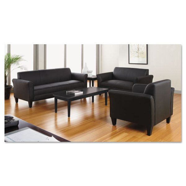 Alera Valencia Series Occasional Table, Rectangle, 47.25w x 19.13d x 16.38h, Black Discount - Image 2