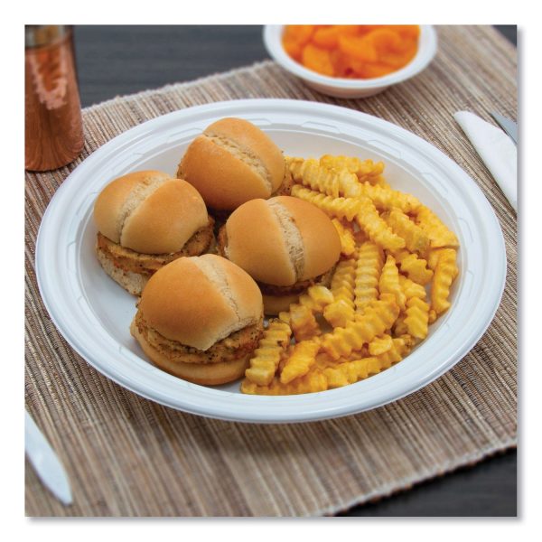 Famous Service Impact Plastic Dinnerware, Plate, 10.25  dia, White, 500 Carton For Discount - Image 5