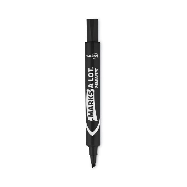 MARKS A LOT Large Desk-Style Permanent Marker, Broad Chisel Tip, Black, Dozen (8888) Hot on Sale